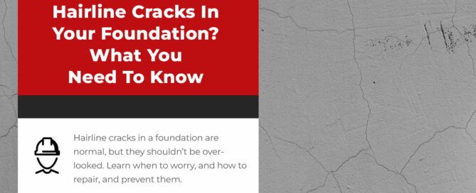 hairline cracks in the foundation