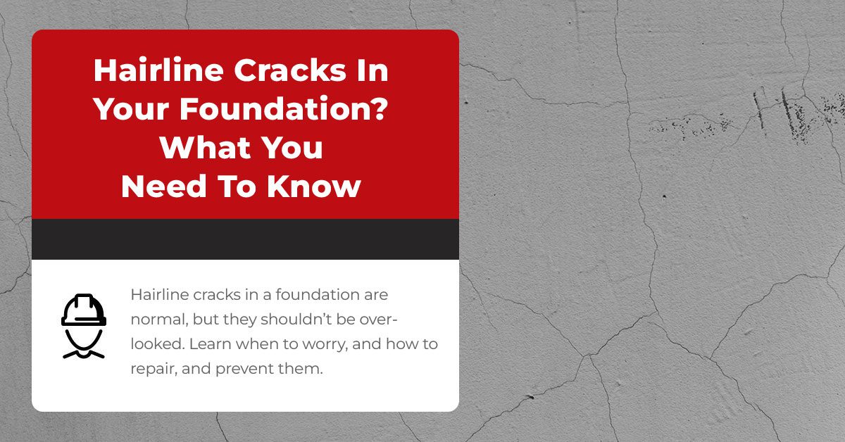 hairline cracks in the foundation