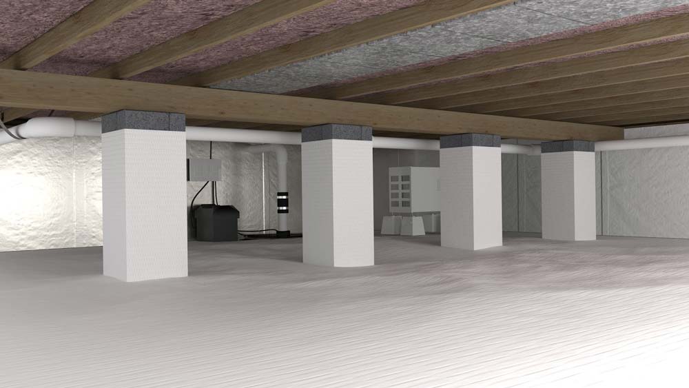 Crawl space encapsulation involves sealing the area entirely with a vapor barrier to prevent moisture entry. This barrier is typically made of thick plastic that lines the ground and walls, creating a controlled environment.