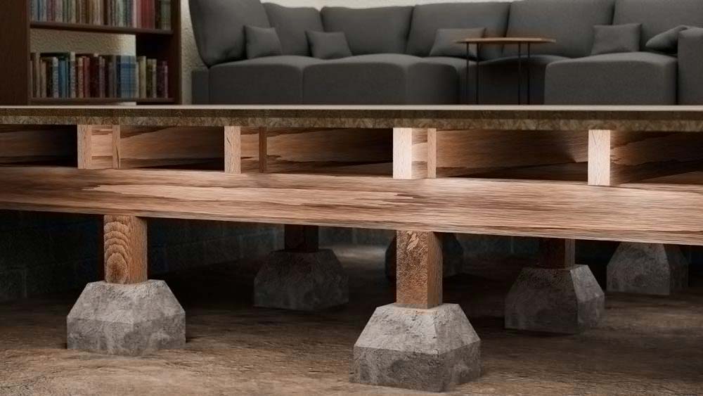 A crawl space foundation is a construction method in which the house is elevated several feet above the ground using concrete or wooden pillars, creating a small, accessible area beneath the home.